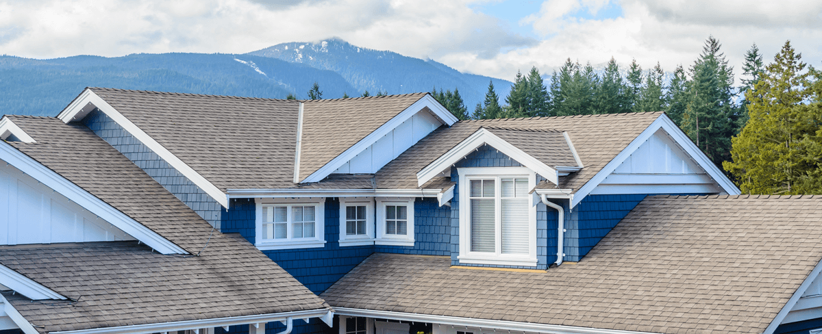 the roof of a beautiful house